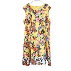 NorthStyle Yellow Floral Sheath Dress 20W
